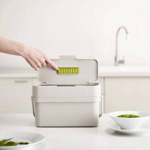 Composteur de cuisine Compo 4 Food Waste Gris - Matière plastique - 12 x 18 x 29 cm