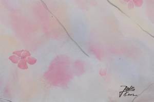 Acrylbild handgemalt Floral Beauty Pink - Massivholz - Textil - 60 x 90 x 4 cm