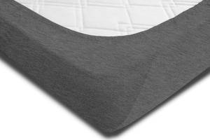 Spannbettlaken meliert anthrazit 90x200 Grau - Textil - 100 x 4 x 200 cm