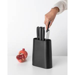 Tasty+ Knife Block plus Knives Grau - Metall - 9 x 37 x 9 cm