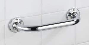 Badewannengriff- Edelstahl glänzend Silber - Metall - 31 x 6 x 10 cm
