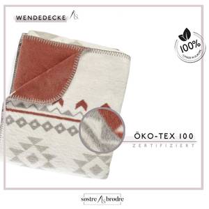 Kuscheldecke | Wendedecke gemustert Braun - Textil - 150 x 1 x 200 cm