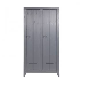 Armoire Til Pin massif - Gris foncé