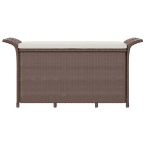 Banc de jardin 3002806 Marron - Métal - Polyrotin - 116 x 57 x 46 cm