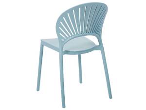 Chaise de salle à manger OSTIA Bleu - Bleu clair