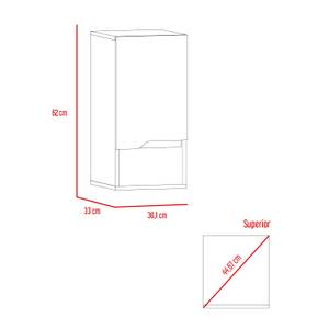 Armoire murale de salle de bain Laurent Bois manufacturé - 30 x 62 x 33 cm