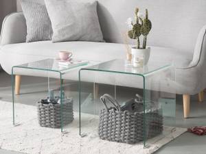 Couchtisch KENDALL 2-tlg Glas - 36 x 39 x 36 cm