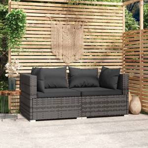 Salon de jardin (lot de 2) 3013629-12 Anthracite - Gris