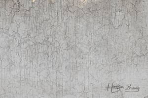 Acrylbild handgemalt Riddle of the Fog Grau - Massivholz - Textil - 150 x 50 x 4 cm