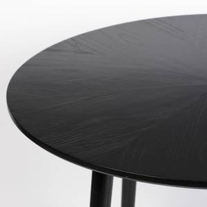 Table à manger Fabio Noir - En partie en bois massif - 100 x 75 x 100 cm