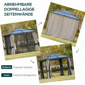 Luxus Pavillon 84C-049CG Grau - Metall - 295 x 265 x 295 cm