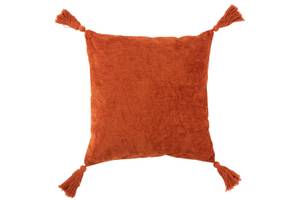 Kissen Quasten Orange - Textil - 45 x 3 x 45 cm