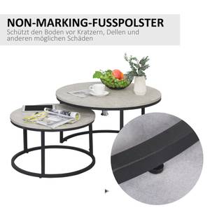 Couchtisch Set 833-873 Grau - Holzwerkstoff - 79 x 47 x 79 cm