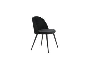 Chaise de salle à manger Velvet lot de 2 Noir