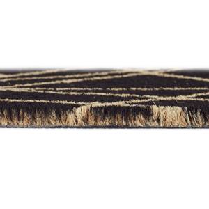 Paillasson motifs en fibres de coco Beige - Noir - Fibres naturelles - Matière plastique - 60 x 2 x 40 cm