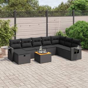 Gartensitzgruppe K4863(9-tlg) Schwarz - Massivholz - 69 x 62 x 62 cm