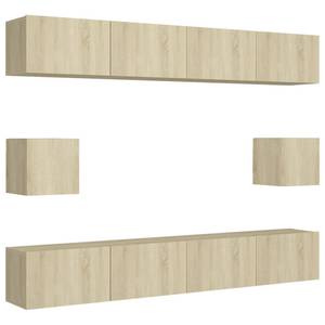 TV-Schrank 6er Set D824 Braun - Holzwerkstoff - 30 x 30 x 100 cm