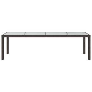 Table de jardin Marron - Métal - Polyrotin - 250 x 75 x 250 cm