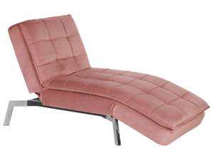 Chaise longue LOIRET Rose foncé - Argenté