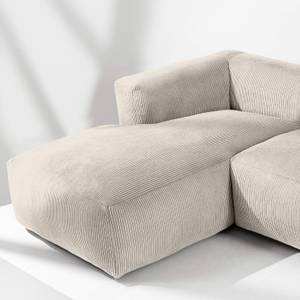 Ecksofa BUFFO 6-Sitzer Creme - Breite: 377 cm - Armlehne beidseitig montierbar - Ecke davorstehend links - Ottomane davorstehend links