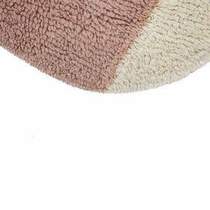 Kinderwolle-Teppich Mighty Mouse Pink - Naturfaser - Textil - 120 x 2 x 120 cm