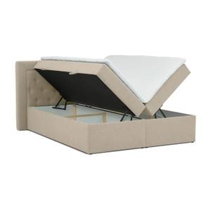 Boxspringbett Allure Pocket und Visco Hellbraun - Breite: 180 cm