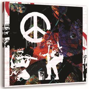 Wandbild Banksy Peace Straßenkunst 60 x 60 cm