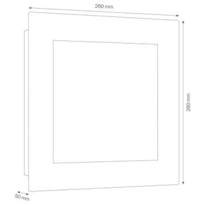 Aussenleuchte mit Sensor A-363647 Grau - Metall - 26 x 26 x 5 cm