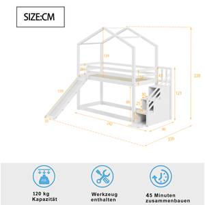 Etagenbett Jupitur Ⅳ Weiß