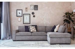 Ecksofa Hajo Grau - Textil - 283 x 84 x 197 cm