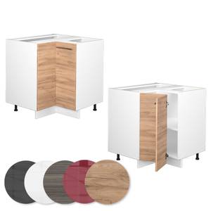 Eckschrank Fame-Line 45374 Sonoma Eiche Trüffel Dekor - Weiß - Tiefe: 60 cm