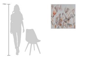 Acrylbild handgemalt Cool Summer Grau - Massivholz - Textil - 80 x 80 x 4 cm