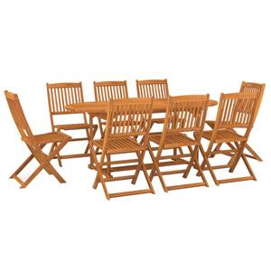 Garten-Essgruppe (9-teilig) 3011567-2 Braun - Massivholz - Holzart/Dekor - 90 x 75 x 180 cm