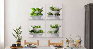 Set De Tableaux HERBES Dans Un Mortier 100 x 100 x 100 cm