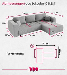 Ecksofa CELEST Schwarz