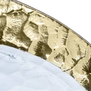 Plat de service ovale avec bord doré Doré - Verre - 48 x 2 x 35 cm