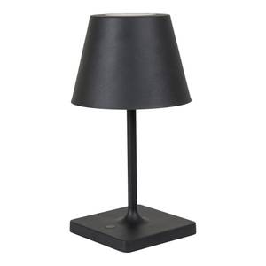 Lampe de table Dean Noir - Matière plastique - En partie en bois massif - 13 x 28 x 13 cm