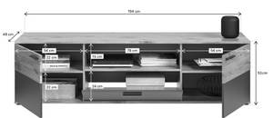 TV Tisch Mason Braun - Holz teilmassiv - 194 x 53 x 47 cm