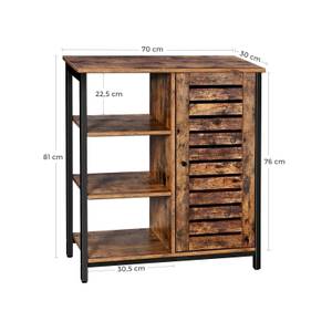 Sideboard Industriestil Braun - Holzwerkstoff - 30 x 80 x 70 cm