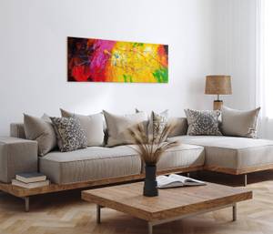 Acrylbild handgemalt Lucid Dream Massivholz - Textil - 150 x 50 x 4 cm