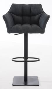 Tabouret de bar Damaso Lot de 2 Gris lava - Noir