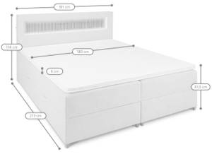 Boxbett ESPOO 4 mit 2x Nachttisch Anthrazit - Breite: 180 cm