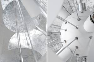 Hängeleuchte INFINITY HOME Silber - Weiß - Metall - 70 x 70 x 70 cm