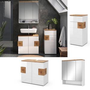 Badmöbel Set Eden 40112 Braun - Weiß - Holzwerkstoff - 73 x 64 x 21 cm