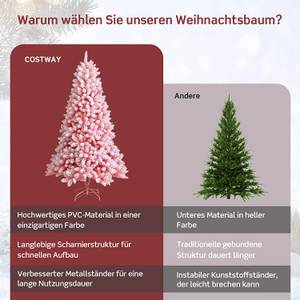 180cm Künstlicher Weihnachtsbaum Pink - Kunststoff - 115 x 180 x 115 cm