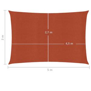 Voiles d'ombrage 3016419-9 Marron - Matière plastique - 500 x 1 x 300 cm