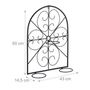 Blumentopfhalter in Schwarz Schwarz - Metall - 43 x 60 x 15 cm