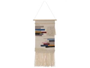 Suspension murale en tissu ATHANI Beige - Fibres naturelles - 40 x 101 x 1 cm