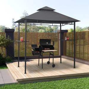 BBQ-Pavillon 48602 Grau - Metall - Textil - 150 x 255 x 240 cm