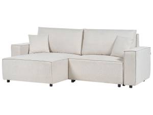 Ecksofa KARILA Beige - Creme - Armlehne davorstehend links - Ecke davorstehend rechts - Schlaffunktion davorstehend rechts